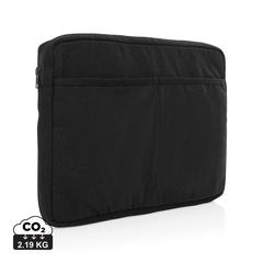 Vue Pochette ordinateur 15,6'' en coton recyclé AWARE™ Laluka de couleur noir| Krokrodeal