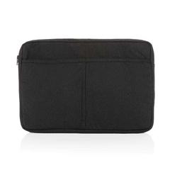 Vue Pochette ordinateur 15,6'' en coton recyclé AWARE™ Laluka de couleur noir| Krokrodeal