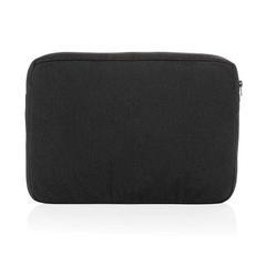 Vue Pochette ordinateur 15,6'' en coton recyclé AWARE™ Laluka de couleur noir| Krokrodeal