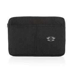 Vue Pochette ordinateur 15,6'' en coton recyclé AWARE™ Laluka de couleur noir| Krokrodeal