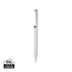 Vue Stylo en aluminium recyclé certifié RCS Xavi de couleur gris| Krokrodeal
