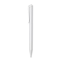 Vue Stylo en aluminium recyclé certifié RCS Xavi de couleur gris| Krokrodeal