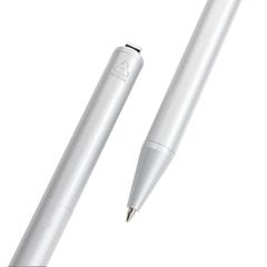 Vue Stylo en aluminium recyclé certifié RCS Xavi de couleur gris| Krokrodeal
