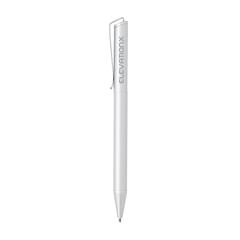 Vue Stylo en aluminium recyclé certifié RCS Xavi de couleur gris| Krokrodeal