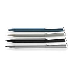 Vue Stylo en aluminium recyclé certifié RCS Xavi de couleur gris| Krokrodeal