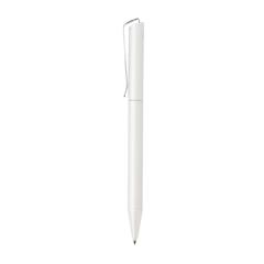 Vue Stylo en aluminium recyclé certifié RCS Xavi de couleur blanc| Krokrodeal
