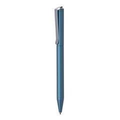 Vue Stylo en aluminium recyclé certifié RCS Xavi de couleur bleu| Krokrodeal