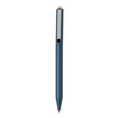 Vue Stylo en aluminium recyclé certifié RCS Xavi de couleur bleu| Krokrodeal