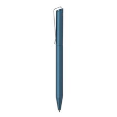 Vue Stylo en aluminium recyclé certifié RCS Xavi de couleur bleu| Krokrodeal