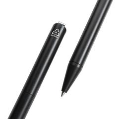 Vue Stylo en aluminium recyclé certifié RCS Xavi de couleur noir| Krokrodeal