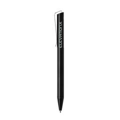 Vue Stylo en aluminium recyclé certifié RCS Xavi de couleur noir| Krokrodeal