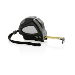 Vue Mètre ruban Auto stop 3M/16mm en plastique recyclé RCS de couleur noir| Krokrodeal