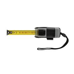 Vue Mètre ruban Auto stop 3M/16mm en plastique recyclé RCS de couleur noir| Krokrodeal