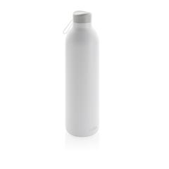 Vue Bouteille isotherme 1L Avira Avior en acier recyclé RCS de couleur blanc| Krokrodeal
