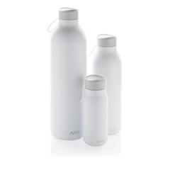 Vue Bouteille isotherme 1L Avira Avior en acier recyclé RCS de couleur blanc| Krokrodeal
