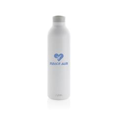 Vue Bouteille isotherme 1L Avira Avior en acier recyclé RCS de couleur blanc| Krokrodeal