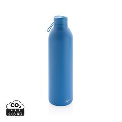 Vue Bouteille isotherme 1L Avira Avior en acier recyclé RCS de couleur bleu| Krokrodeal
