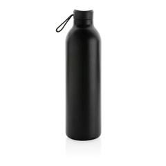 Vue Bouteille isotherme 1L Avira Avior en acier recyclé RCS de couleur noir| Krokrodeal