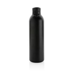 Vue Bouteille isotherme 1L Avira Avior en acier recyclé RCS de couleur noir| Krokrodeal