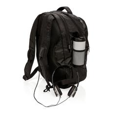 Vue Sac à dos outdoor pour ordinateur portable de couleur noir| Krokrodeal