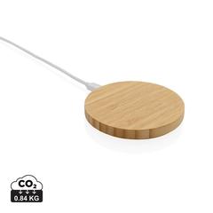 Chargeur sans fil 15W en bambou publicitaire pas cher