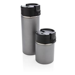 Vue Mug compact avec finition céramique Bogota de couleur gris| Krokrodeal