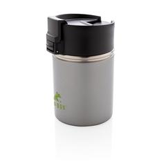 Vue Mug compact avec finition céramique Bogota de couleur gris| Krokrodeal