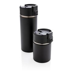 Vue Mug compact avec finition céramique Bogota de couleur noir| Krokrodeal