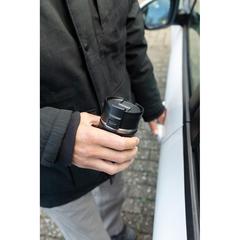 Vue Mug compact avec finition céramique Bogota de couleur noir| Krokrodeal