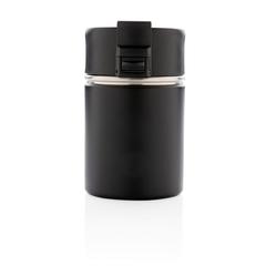 Vue Mug compact avec finition céramique Bogota de couleur noir| Krokrodeal