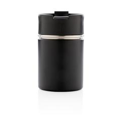 Vue Mug compact avec finition céramique Bogota de couleur noir| Krokrodeal