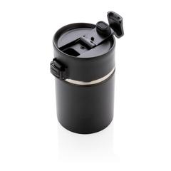 Vue Mug compact avec finition céramique Bogota de couleur noir| Krokrodeal
