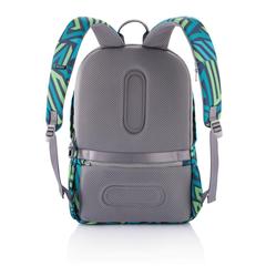 Vue Sac à dos antivol Bobby Soft "Art" de couleur bleu| Krokrodeal