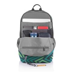 Vue Sac à dos antivol Bobby Soft "Art" de couleur bleu| Krokrodeal