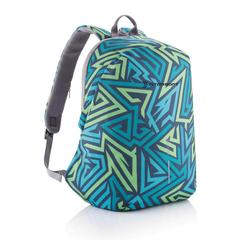 Vue Sac à dos antivol Bobby Soft "Art" de couleur bleu| Krokrodeal