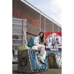 Vue Sac à dos antivol Bobby Soft "Art" de couleur bleu| Krokrodeal