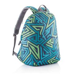 Vue Sac à dos antivol Bobby Soft "Art" de couleur bleu| Krokrodeal