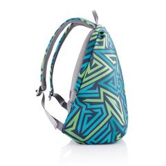 Vue Sac à dos antivol Bobby Soft "Art" de couleur bleu| Krokrodeal