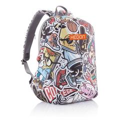 Vue Sac à dos antivol Bobby Soft "Art" de couleur gris| Krokrodeal