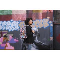 Vue Sac à dos antivol Bobby Soft "Art" de couleur gris| Krokrodeal