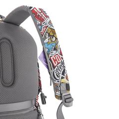 Vue Sac à dos antivol Bobby Soft "Art" de couleur gris| Krokrodeal
