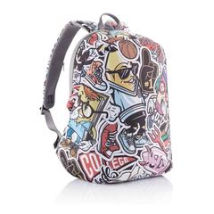 Vue Sac à dos antivol Bobby Soft "Art" de couleur gris| Krokrodeal