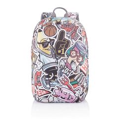Vue Sac à dos antivol Bobby Soft "Art" de couleur gris| Krokrodeal