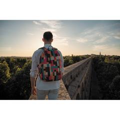 Vue Sac à dos antivol Bobby Soft "Art" de couleur vert| Krokrodeal