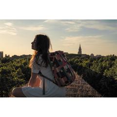 Vue Sac à dos antivol Bobby Soft "Art" de couleur vert| Krokrodeal