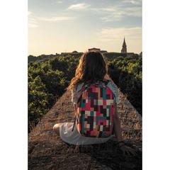 Vue Sac à dos antivol Bobby Soft "Art" de couleur vert| Krokrodeal