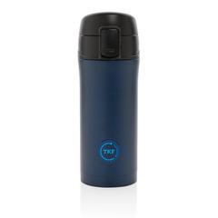 Vue Mug à verrouillage facile métallique mat de couleur bleu| Krokrodeal