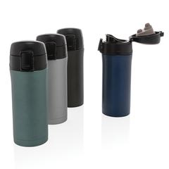 Vue Mug à verrouillage facile métallique mat de couleur bleu| Krokrodeal