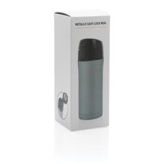 Vue Mug à verrouillage facile métallique mat de couleur gris| Krokrodeal
