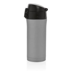 Vue Mug à verrouillage facile métallique mat de couleur gris| Krokrodeal
